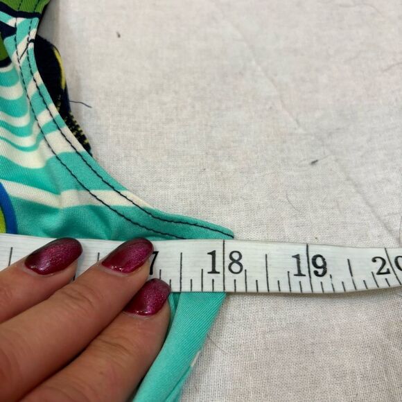 Ladies Karin Stevens Petites Bold Print‎ Tie Waist Dress Size 8 Petite - Picture 9 of 11